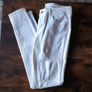 NWT White distressed jeggings